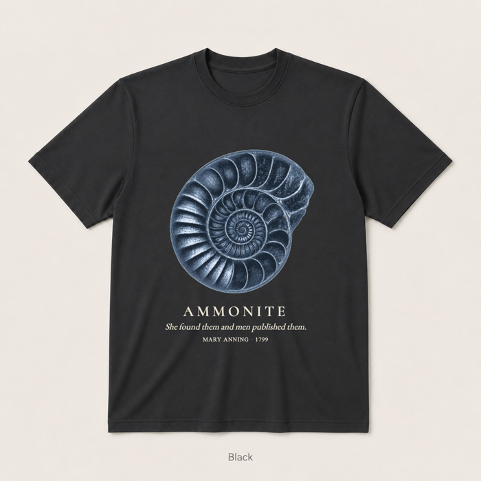 Ammonite - Mary Anning — Black