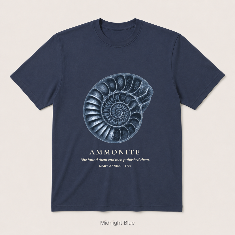 Ammonite - Mary Anning — Midnight Blue