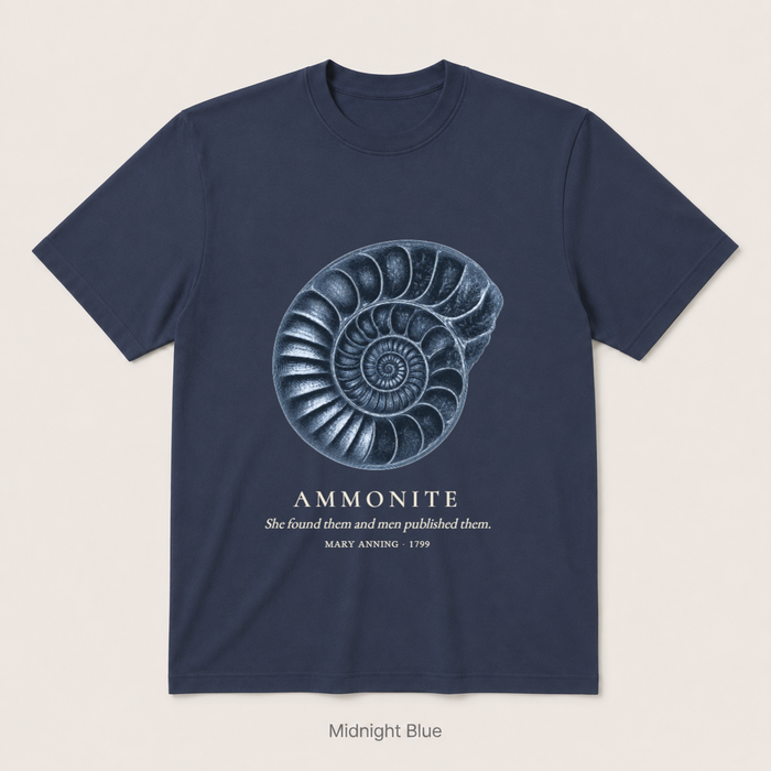 Ammonite - Mary Anning — Midnight Blue