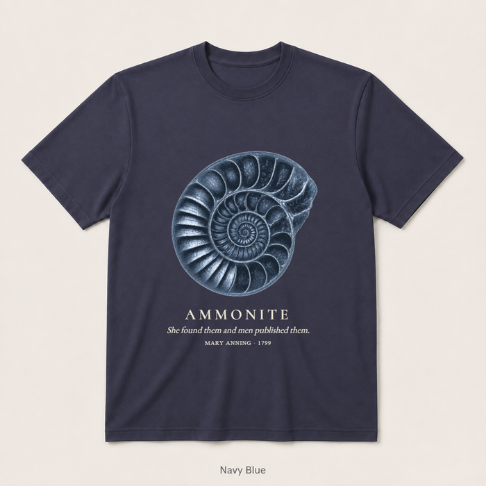 Ammonite - Mary Anning — Navy Blue