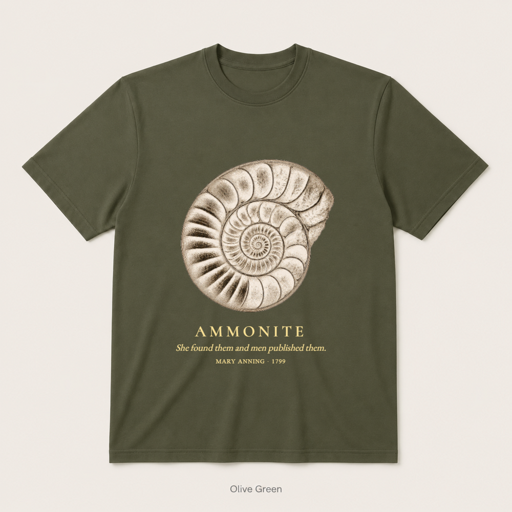Ammonite - Mary Anning — Olive Green