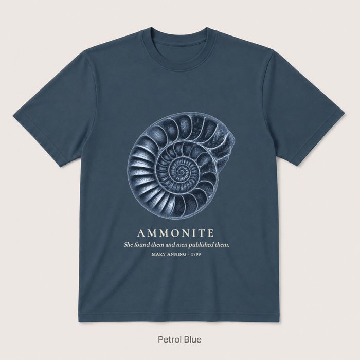 Ammonite - Mary Anning — Petrol Blue