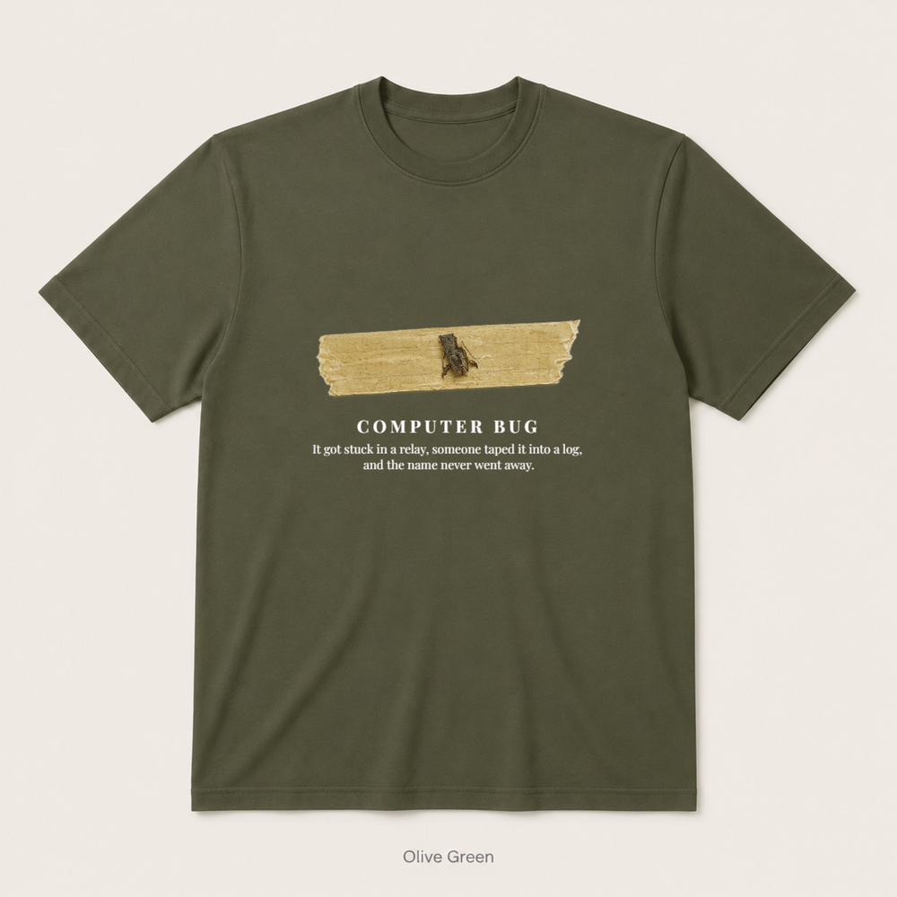 Computer Bug — Olive Green