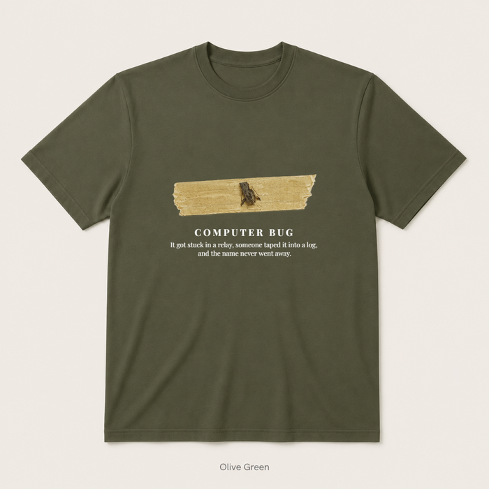 Computer Bug — Olive Green