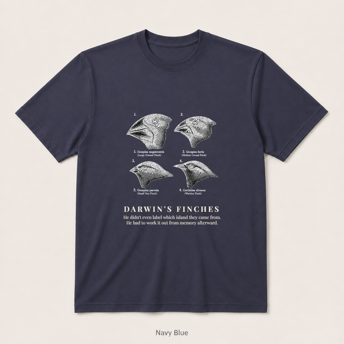 Darwin's Finches — Navy Blue