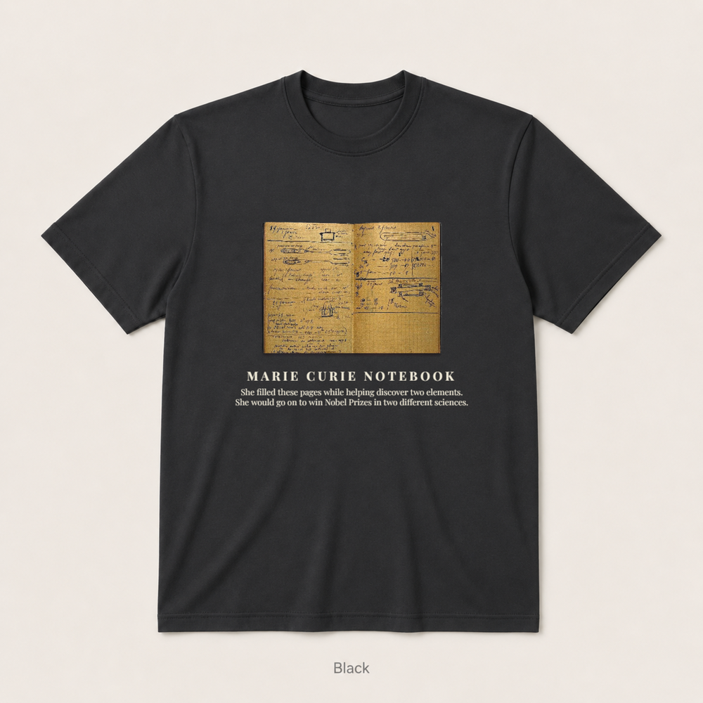 Marie Curie Notebook — Black
