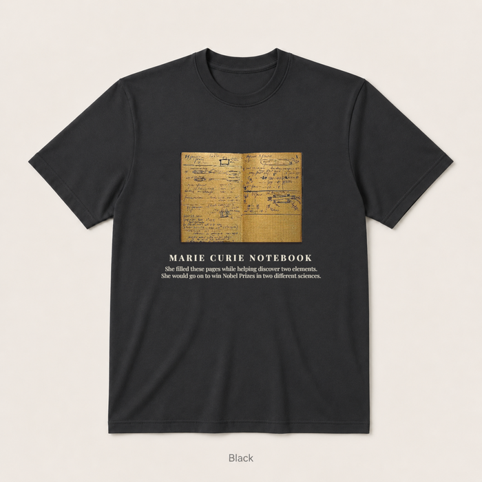 Marie Curie Notebook — Black