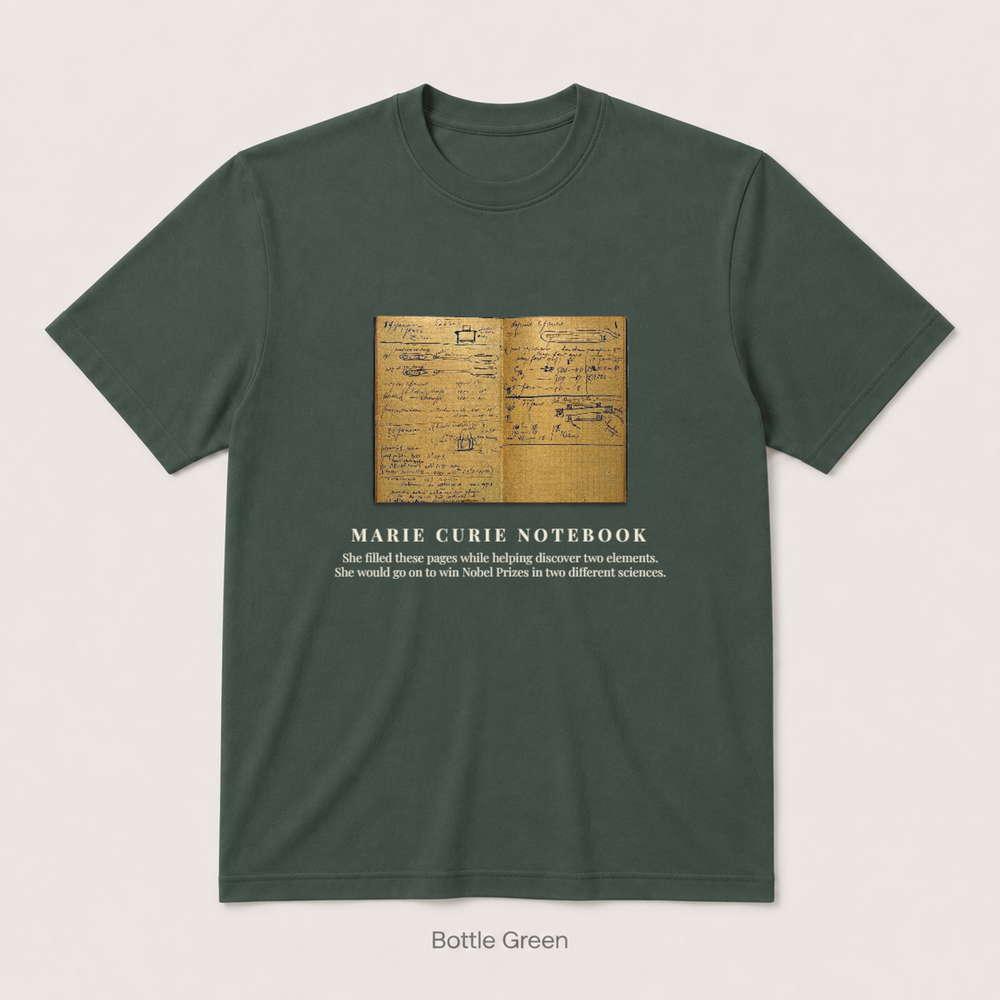 Marie Curie Notebook — Bottle Green