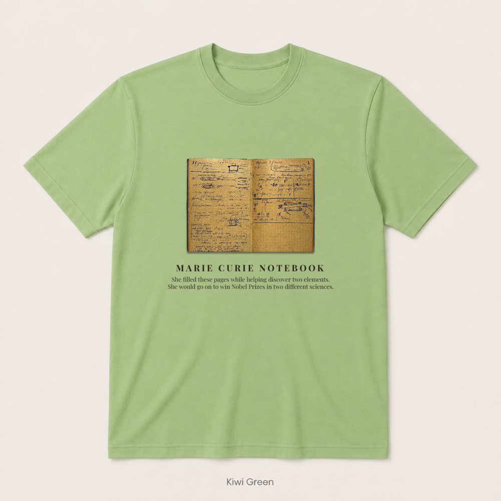 Marie Curie Notebook — Kiwi Green