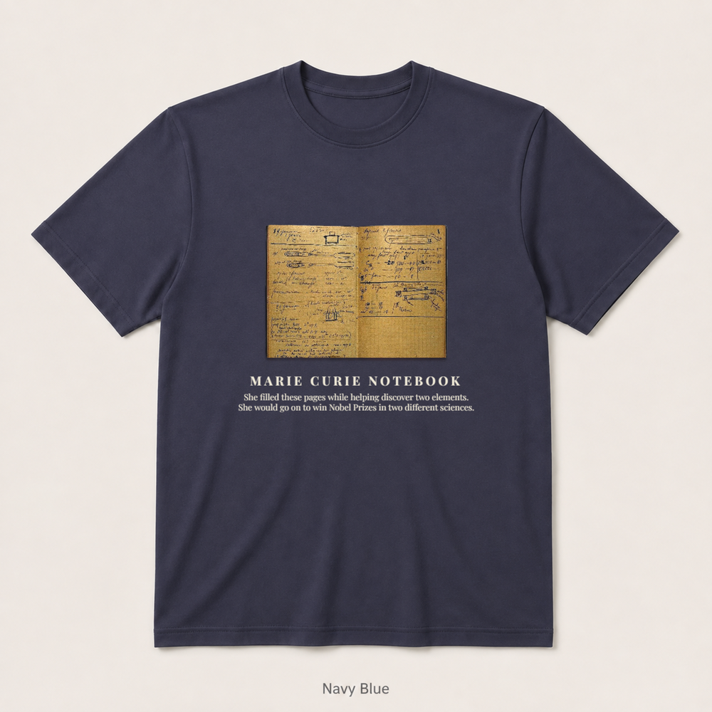 Marie Curie Notebook — Navy Blue