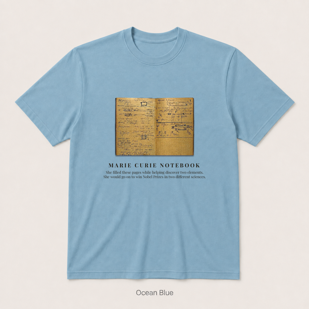 Marie Curie Notebook — Ocean Blue