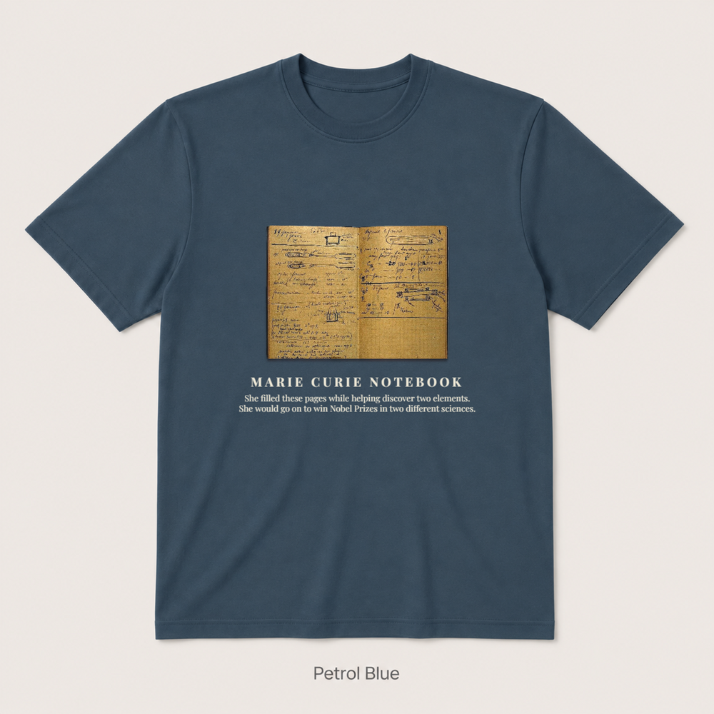 Marie Curie Notebook — Petrol Blue