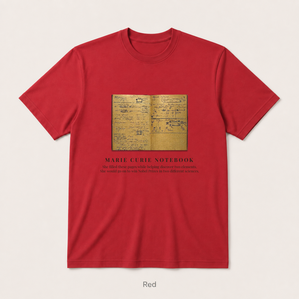 Marie Curie Notebook — Red