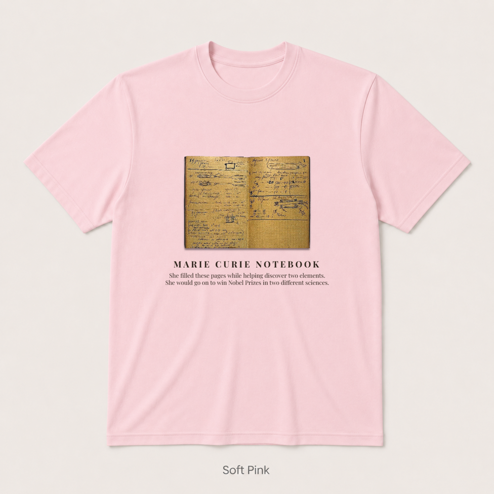 Marie Curie Notebook — Soft Pink