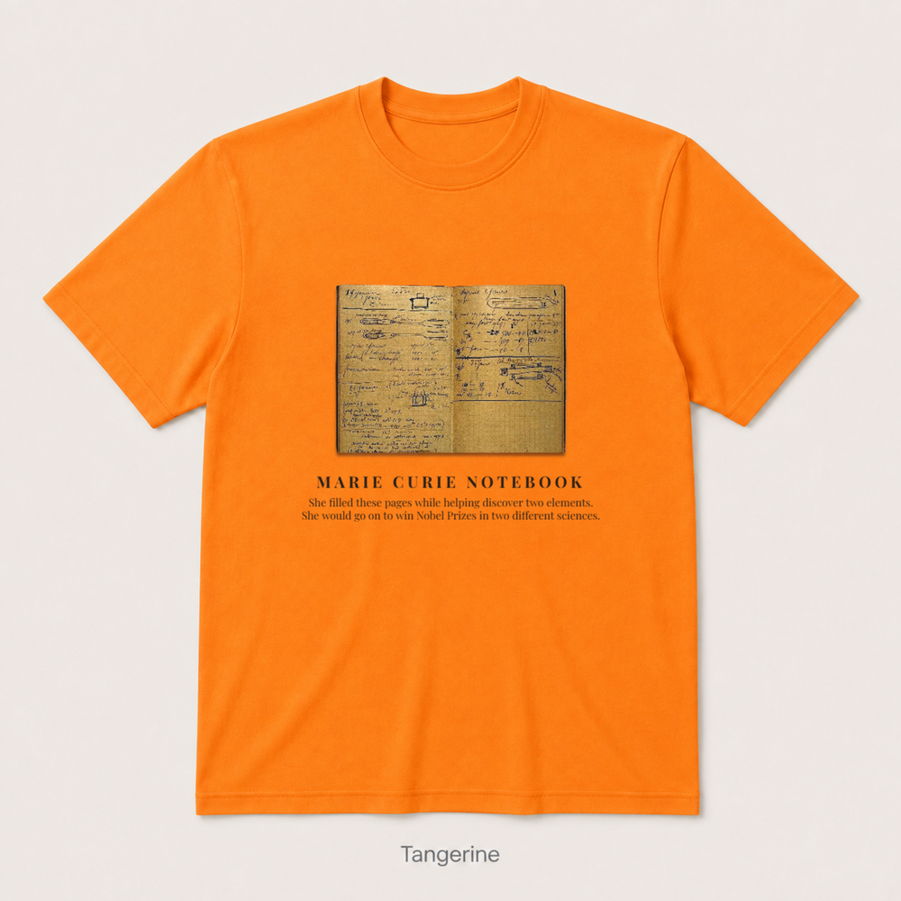Marie Curie Notebook — Tangerine