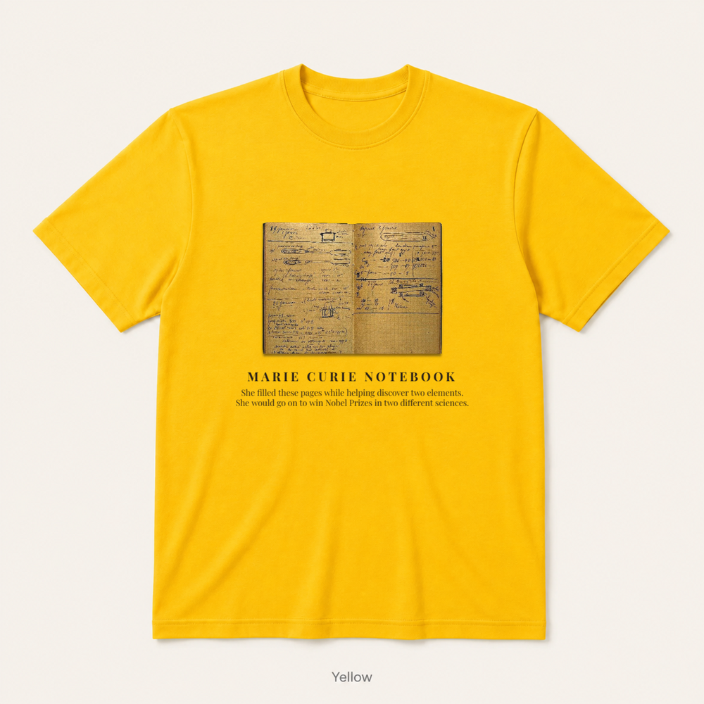 Marie Curie Notebook — Yellow