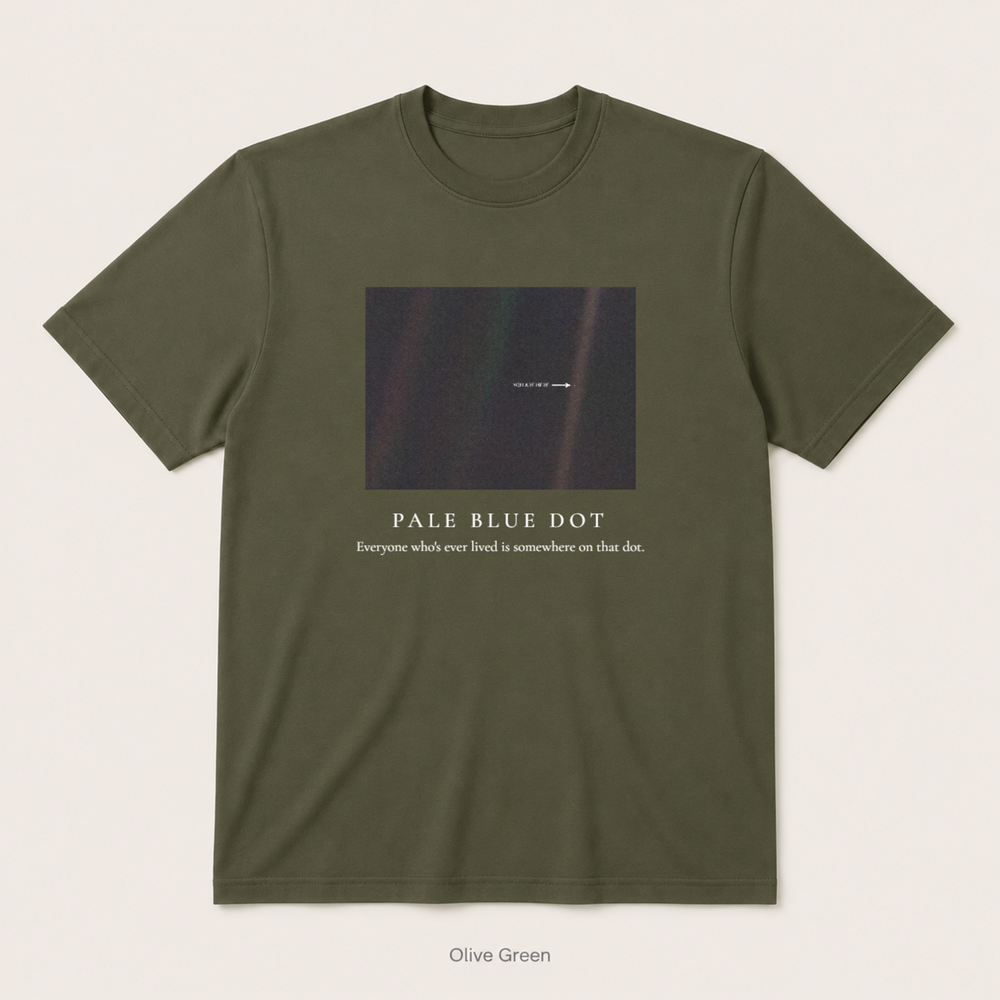 Pale Blue Dot — Olive Green