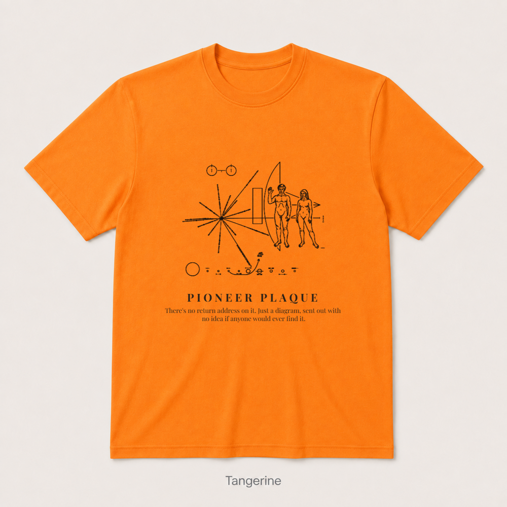 Pioneer Plaque — Tangerine