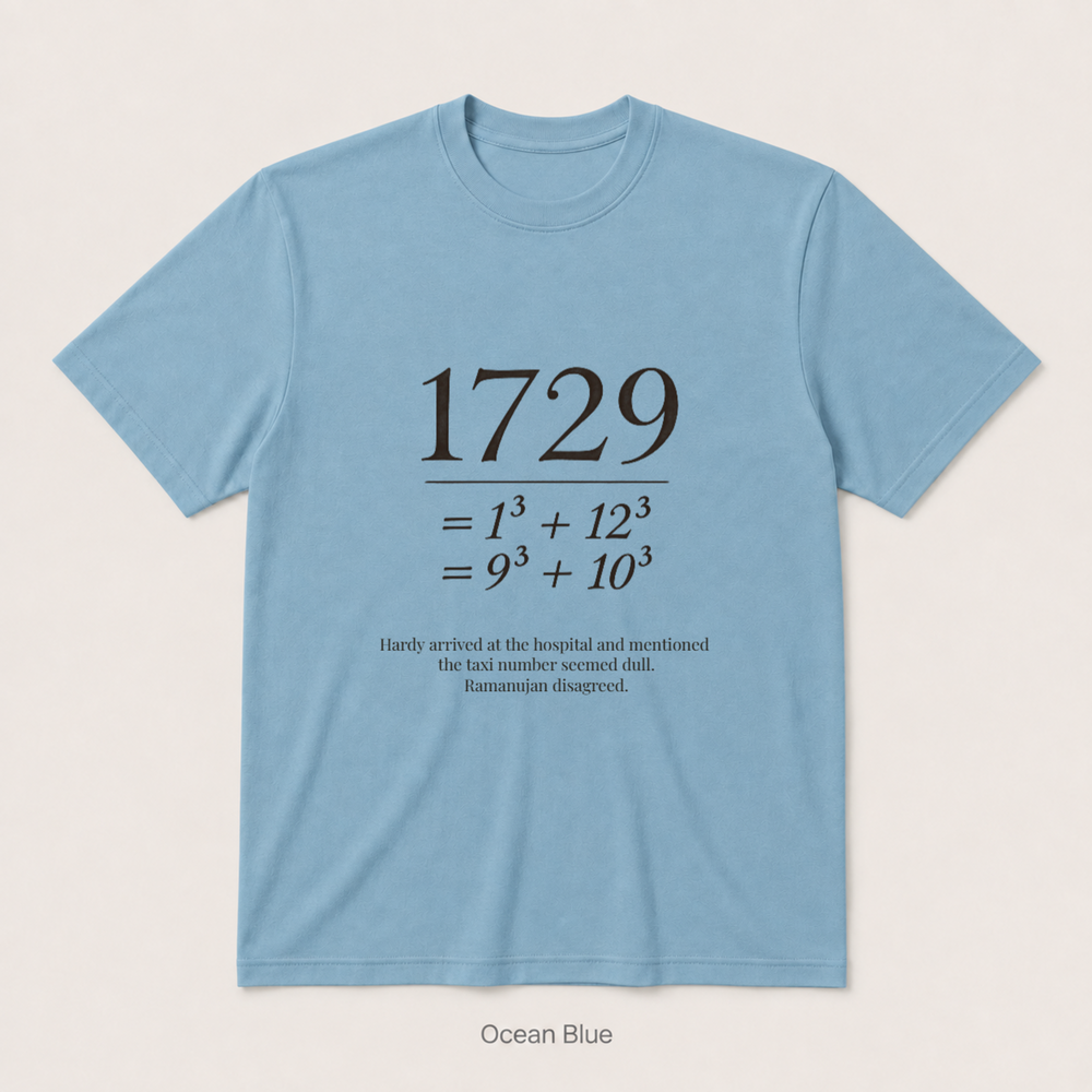 Ramanujan Taxi — Ocean Blue