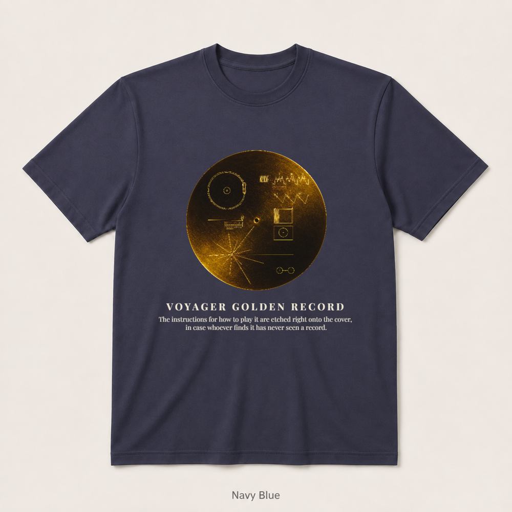 Voyager Golden Record — Navy Blue